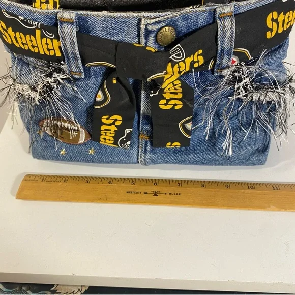 Pittsburgh Steelers Denim Purse Handbag - Picture 3 of 6